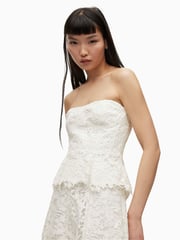 AllSaints White Broderie Sienna Top - Image 1 of 6