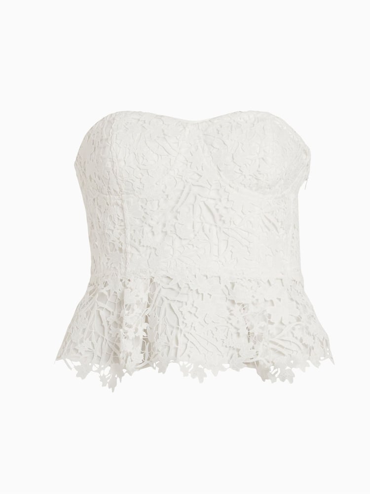 AllSaints White Broderie Sienna Top - Image 6 of 6