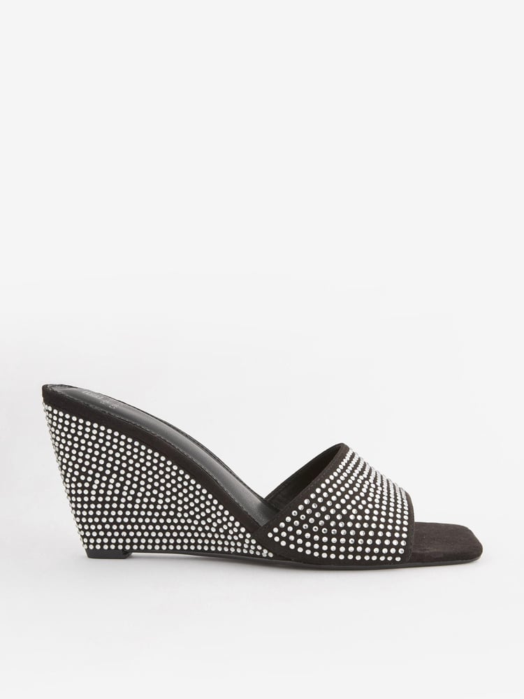 Black Forever Comfort® Bling Wedges - Image 2 of 6