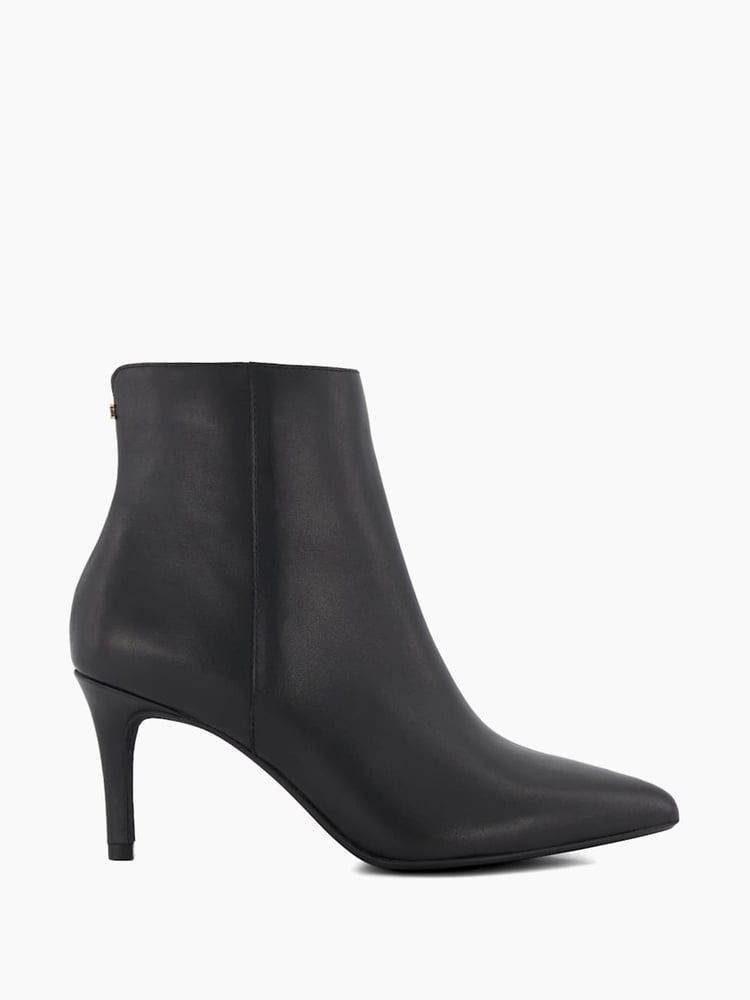 Dune London Black Chrome Obsessive 2 Mid Heel Ankle Boots - Image 1 of 5