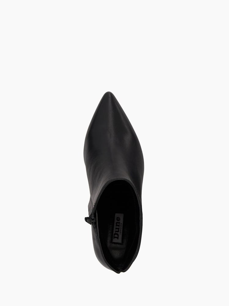 Dune London Black Chrome Obsessive 2 Mid Heel Ankle Boots - Image 5 of 5