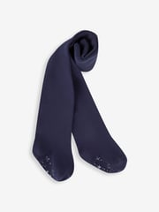 JoJo Maman Bébé Navy Blue Cotton Rich Tights 2-Pack - Image 2 of 4