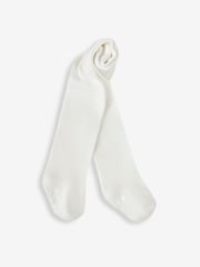 JoJo Maman Bébé Navy Blue Cotton Rich Tights 2-Pack - Image 3 of 4