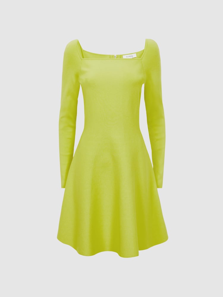 Florere Knitted Skater Mini Dress - Image 2 of 6