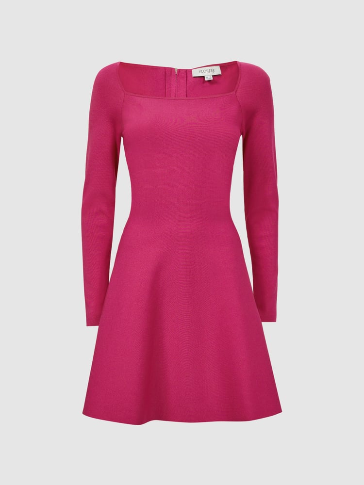 Florere Knitted Skater Mini Dress - Image 2 of 5