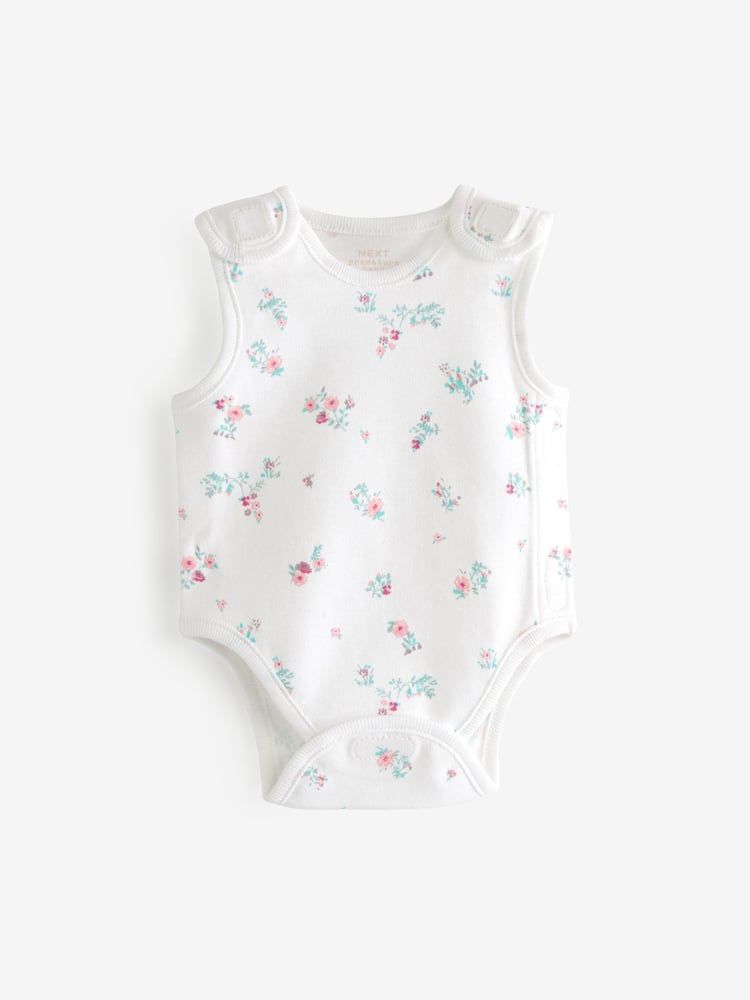 Pink Premature Baby 100% Cotton Vest Bodysuits 3 Pack - Image 2 of 6