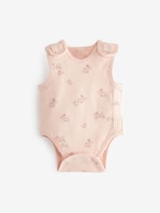 Pink Premature Baby 100% Cotton Vest Bodysuits 3 Pack - Image 3 of 6