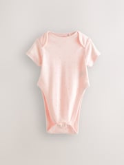 Pink Hip Dysplasia Short Sleeve 100% Cotton Bodysuits 3 Pack - Image 3 of 6