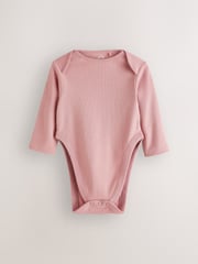 Pink Hip Dysplasia Long Sleeve 100% Cotton Bodysuits 3 Pack - Image 2 of 6