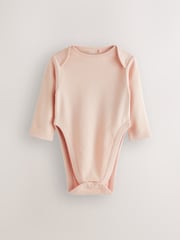Pink Hip Dysplasia Long Sleeve 100% Cotton Bodysuits 3 Pack - Image 4 of 6