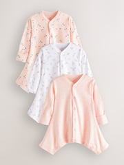 Pink Baby Hip Dysplasia 100% Cotton Sleepsuits 3 Pack (0-3yrs) - Image 1 of 6