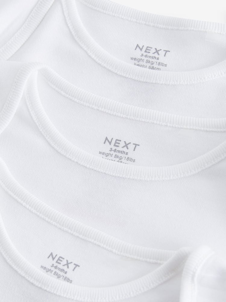 White Kind to Skin Baby Sleepsuits 3 Pack (0-2yrs) - Image 3 of 3