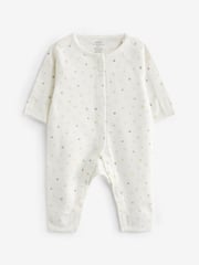 Neutral Premature Baby 100% Cotton Sleepsuits 3 Pack (0-0mths) - Image 3 of 6