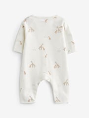 Neutral Premature Baby 100% Cotton Sleepsuits 3 Pack (0-0mths) - Image 5 of 6