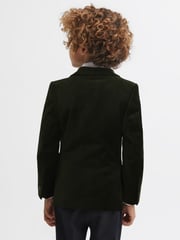 Reiss Emerald Apsara 9-14 yrs Slim Fit Velvet Single Breasted Blazer - Image 5 of 6