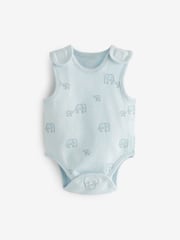 Blue Premature Baby Vest Bodysuits 3 Pack - Image 3 of 6