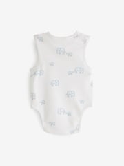 Blue Premature Baby Vest Bodysuits 3 Pack - Image 5 of 6