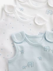 Blue Premature Baby Vest Bodysuits 3 Pack - Image 6 of 6