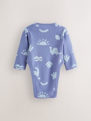 Blue Baby Hip Dysplasia Long Sleeve Bodysuits 3 Pack - Image 3 of 6