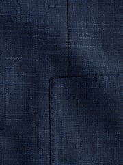 Blue Slim Fit Textured Smart Blazer - Image 8 of 11