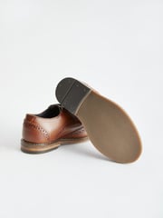 Tan Brown Lace-Up Brogue Shoes - Image 4 of 5