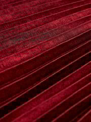 Red Pleated Metallic Midi Dress - Image 6 of 6