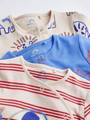 Red Character Baby 100% Cotton Sleepsuits 3 Pack (0mths-2yrs) - Image 2 of 10