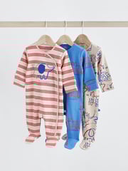 Red Character Baby 100% Cotton Sleepsuits 3 Pack (0mths-2yrs) - Image 8 of 10