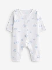 Blue Premature Baby Sleepsuits 3 Pack (0-0mths) - Image 2 of 6