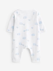 Blue Premature Baby Sleepsuits 3 Pack (0-0mths) - Image 5 of 6
