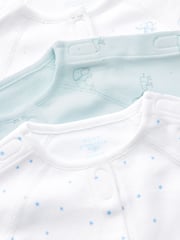 Blue Premature Baby Sleepsuits 3 Pack (0-0mths) - Image 6 of 6