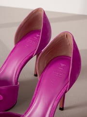 Pink Signature Leather Corsage Point Toe Heeled Shoes - Image 5 of 6