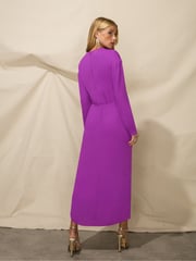 Ro&Zo Pink Twist Front Midi Dress - Image 3 of 5