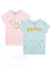 Character Blue 100% Cotton Harry Potter T-Shirt 2 Pack - Image 1 of 5