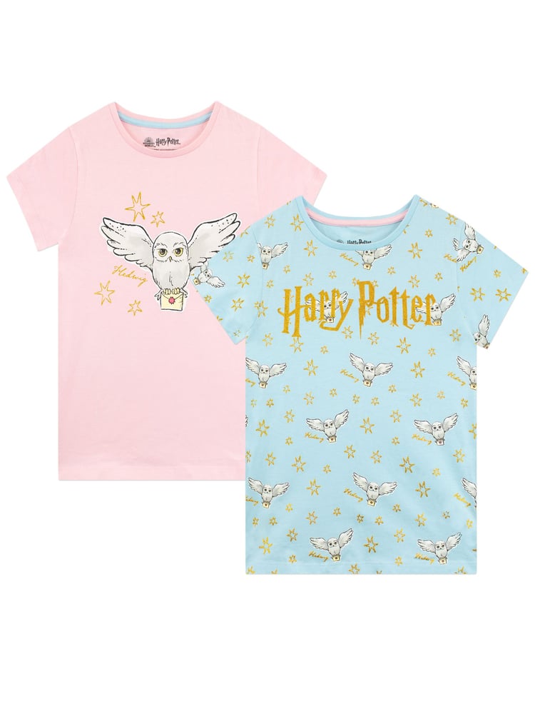 Character Blue 100% Cotton Harry Potter T-Shirt 2 Pack - Image 1 of 5