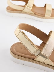 Gold Forever Comfort® Leather Velcro Straps Sandals - Image 6 of 7