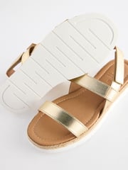 Gold Forever Comfort® Leather Velcro Straps Sandals - Image 7 of 7