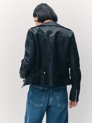 VERO MODA Black Faux Leather Jacket - Image 2 of 7