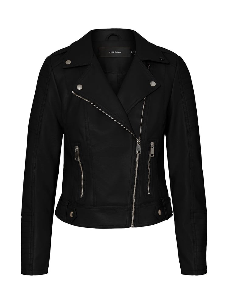 VERO MODA Black Faux Leather Jacket - Image 7 of 7