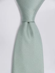MOSS Green Oxford Silk Tie - Image 2 of 2
