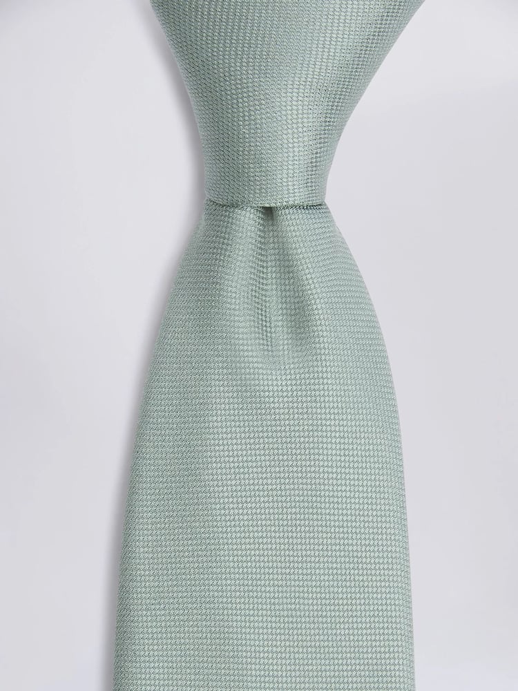MOSS Green Oxford Silk Tie - Image 2 of 2