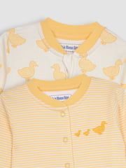 JoJo Maman Bébé Yellow Duck 2-Pack Sleepsuits - Image 5 of 5
