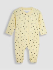 JoJo Maman Bébé Yellow Bee 2-Pack Sleepsuits - Image 6 of 8