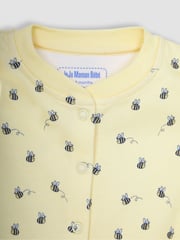 JoJo Maman Bébé Yellow Bee 2-Pack Sleepsuits - Image 7 of 8