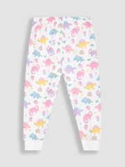 JoJo Maman Bébé Pink 2-Pack Dino Jersey Pyjamas - Image 3 of 9