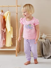 JoJo Maman Bébé Pink 2-Pack Dino Jersey Pyjamas - Image 8 of 9