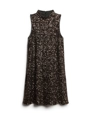 Superdry Brown Sleeveless Sequin A Line Mini Dress - Image 4 of 6