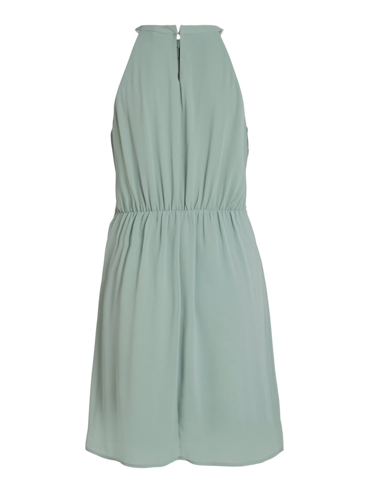 VILA Green Halter Neck Tulle Fit And Flare Dress - Image 7 of 7 VILA Green Halter Neck Tulle Fit And Flare Dress - Image 7 of 7
