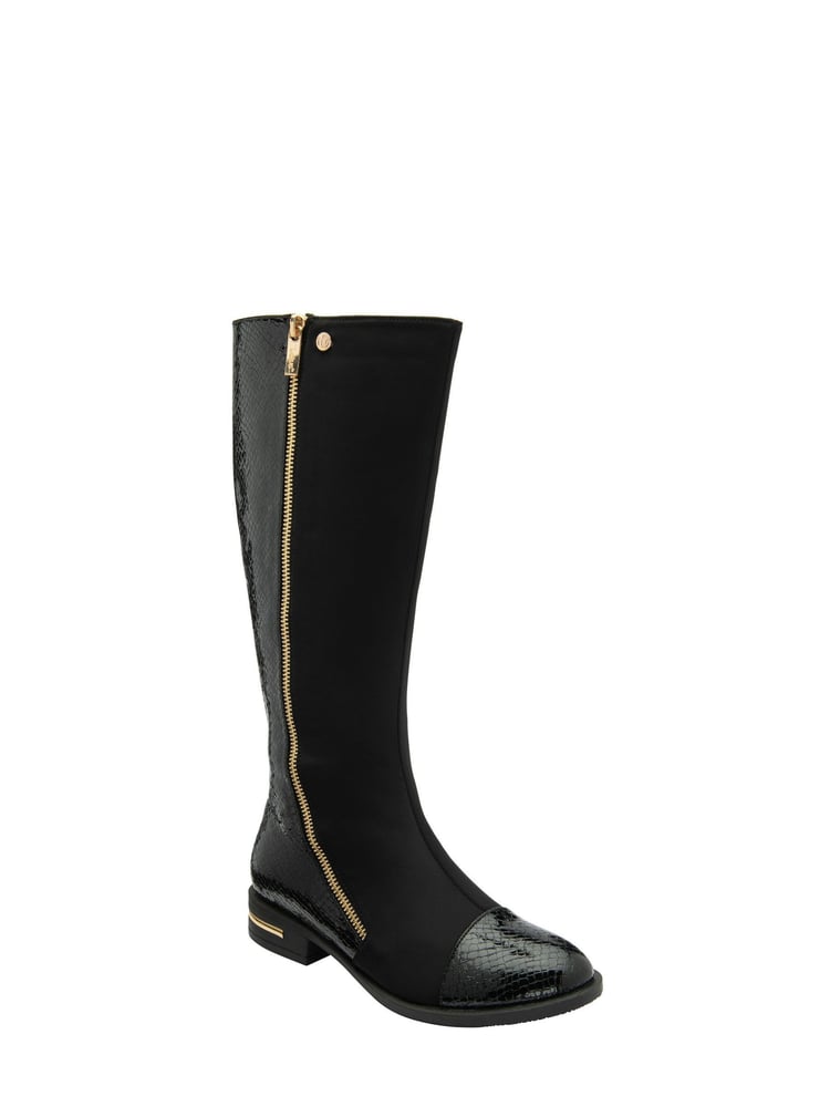 Lotus Black Knee High Boots - Image 1 of 4
