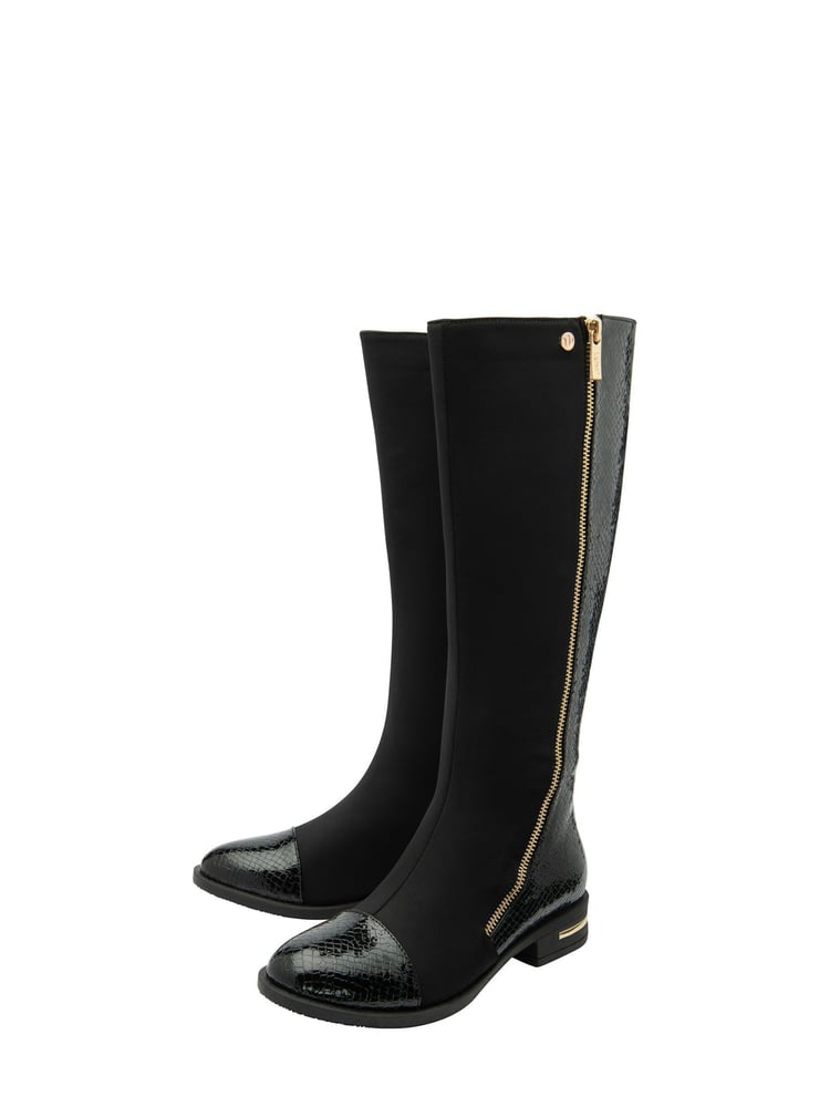 Lotus Black Knee High Boots - Image 2 of 4